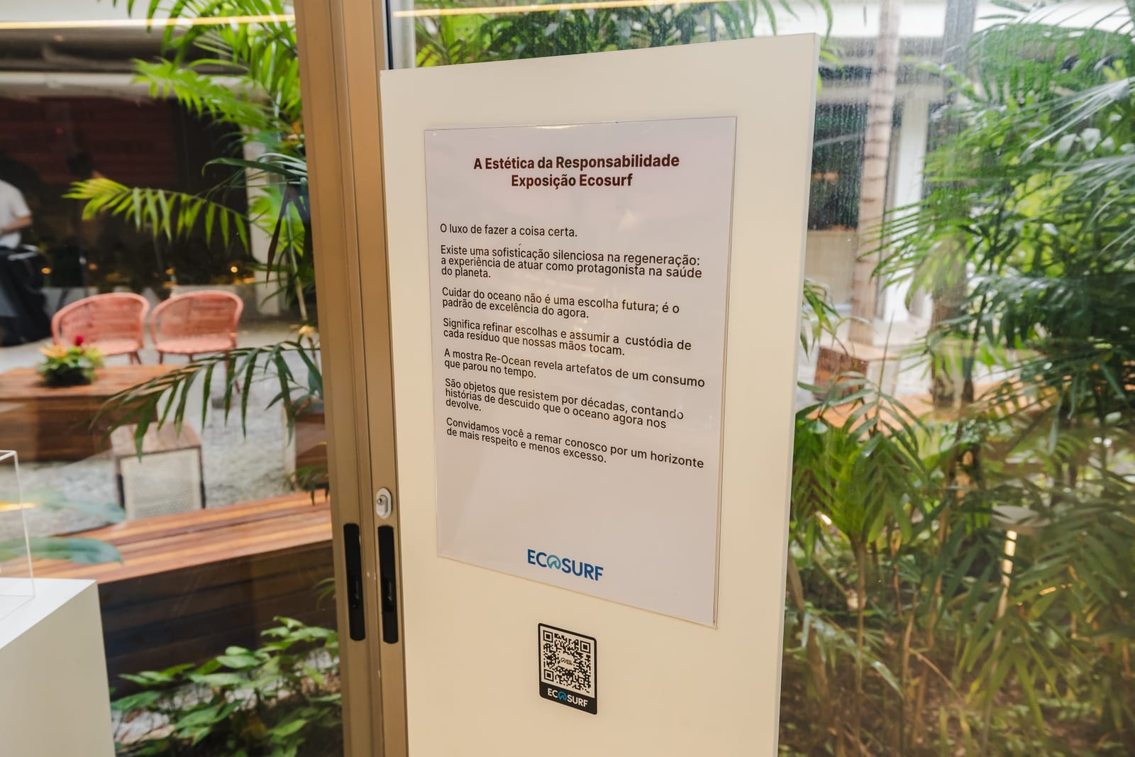 Painel de apresentação A Estética da Responsabilidade, Exposição Ecosurf