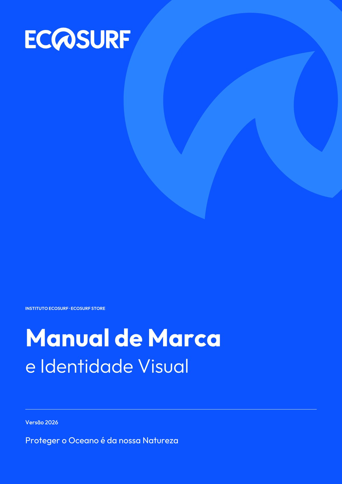 Capa do Manual de Marca e Identidade Visual do Ecosurf, versão 2026
