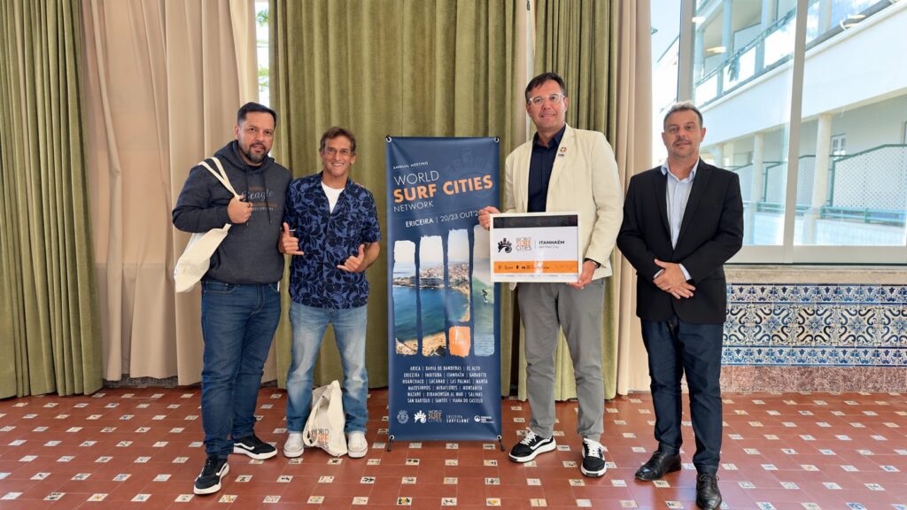 César Andrade, Cisco Araña, João Malavolta e Rodrigo Zanella: Santos e Itanhaém juntas na World Surf Cities Network